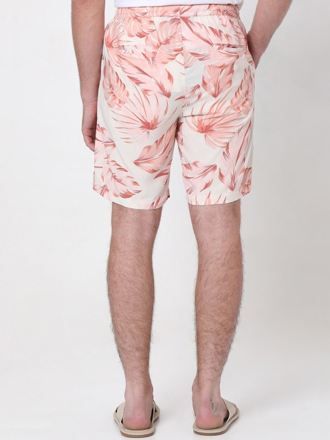 Mufti Men Mid-Rise Floral Printed Shorts - Image 3