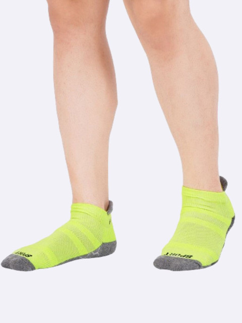 AIR GARB Pack of 3 Green Performance Sports Low Ankle Colourblocked Socks - Image 2