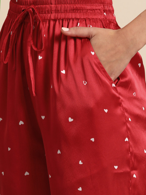Mast & Harbour Women Conversational Printed Satin Night Suit - Image 9