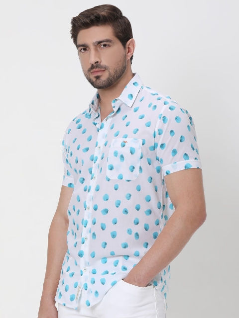 Mufti Conversational Printed Slim Fit Cotton Casual Shirt - Image 3