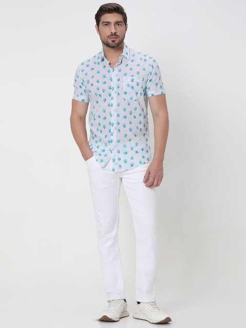Mufti Conversational Printed Slim Fit Cotton Casual Shirt - Image 5