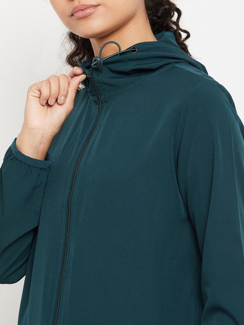 PERFKT-U Women Windcheater Antimicrobial Longline Training or Gym Sporty Jacket - Image 2