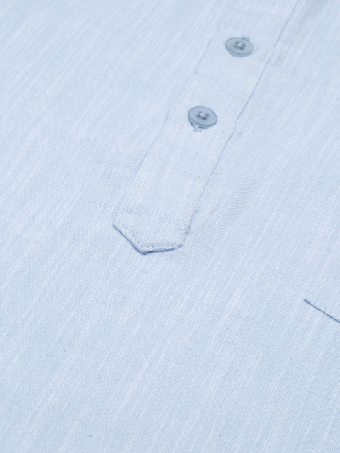 WHITE HEART Mandarin Collar Long Sleeves Straight Kurta - Image 7
