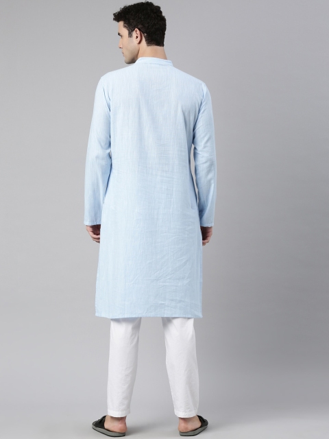 WHITE HEART Mandarin Collar Long Sleeves Straight Kurta - Image 4