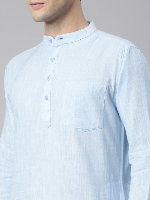 WHITE HEART Mandarin Collar Long Sleeves Straight Kurta - Image 2