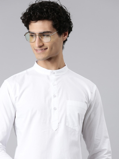 WHITE HEART Men Mandarin Collar Long Sleeves Straight Kurta - Image 6