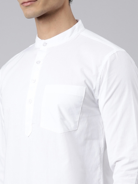 WHITE HEART Men Mandarin Collar Long Sleeves Straight Kurta - Image 2