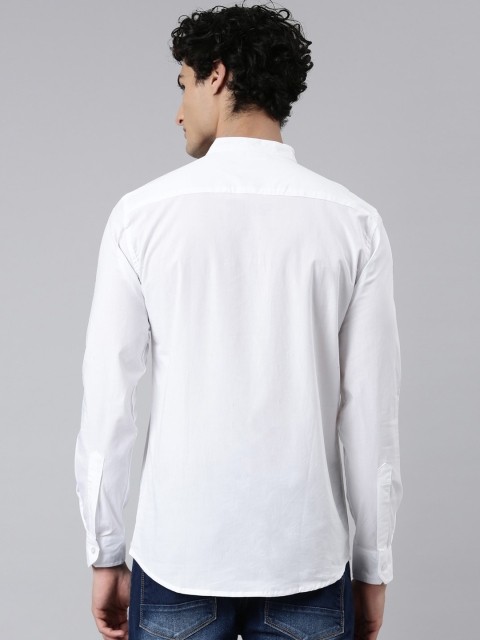 WHITE HEART Men Mandarin Collar Long Sleeves Straight Kurta - Image 4
