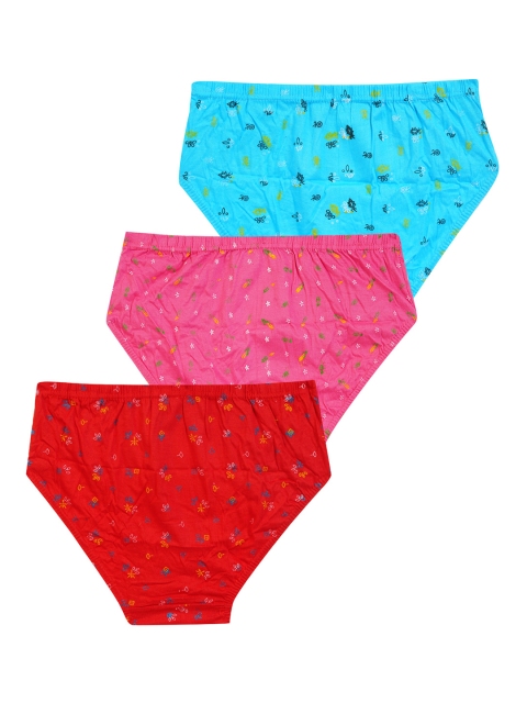 YELLOWDELIGHT Pack of 3 Printed Cotton Inner-Elastic Briefs YD 611 Kiruthika (w) jetty S - Image 2