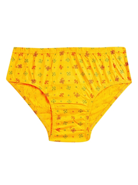 YELLOWDELIGHT Pack of 3 Printed Cotton Inner-Elastic Briefs YD 613 Kiruthika (w) jetty S - Image 5