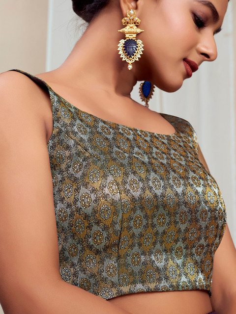 Vardha Brocade Detailed Padded Saree Blouse - Image 4