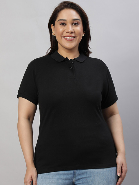 Wear Your Opinion Plus Size Polo Collar Cotton T-shirt - Image 6