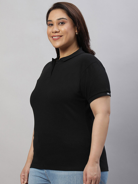 Wear Your Opinion Plus Size Polo Collar Cotton T-shirt - Image 7