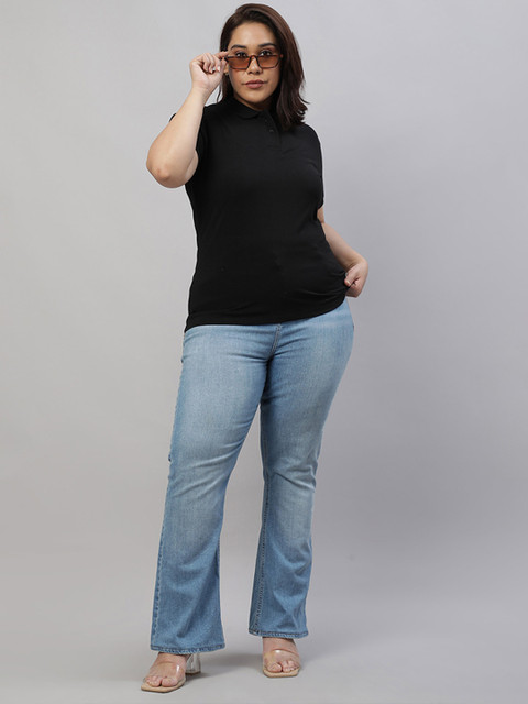 Wear Your Opinion Plus Size Polo Collar Cotton T-shirt - Image 5