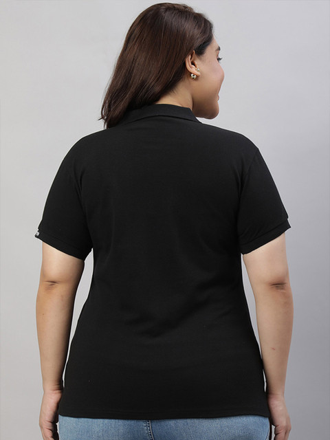 Wear Your Opinion Plus Size Polo Collar Cotton T-shirt - Image 4
