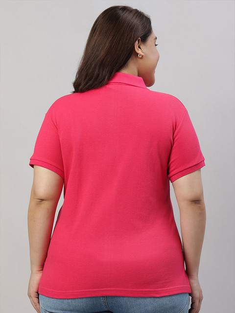 Wear Your Opinion Plus Size Polo Collar Cotton T-shirt - Image 4