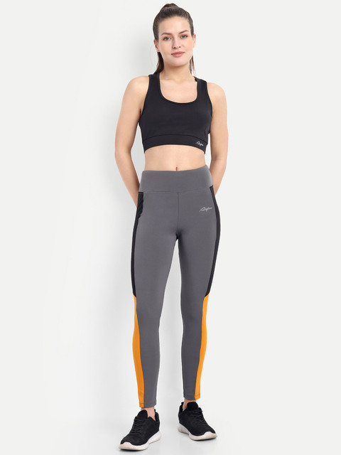 WAYLENE Dry-Fit Colourblocked Ankle-Length Sports Tights - Image 4