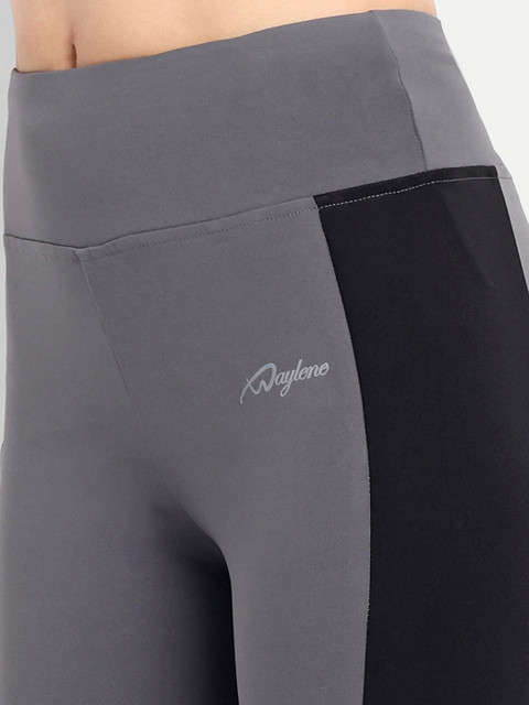 WAYLENE Dry-Fit Colourblocked Ankle-Length Sports Tights - Image 5