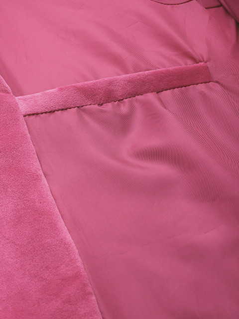 all about you Notched Lapel Collar Velvet Finish Overcoat - Image 7