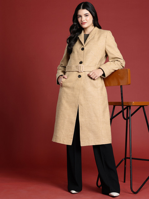 all about you Single Breasted Shawl Collar Trench Coat
