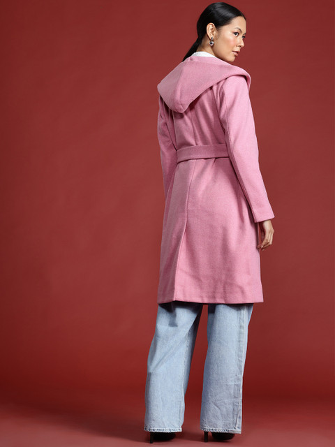 all about you Shawl Collar Hooded Trench Coat - Image 4