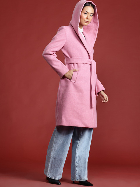 all about you Shawl Collar Hooded Trench Coat - Image 3