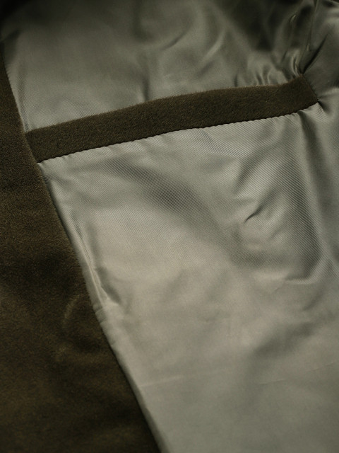 all about you Velvet Finish Stand Collar Longline Overcoat - Image 7