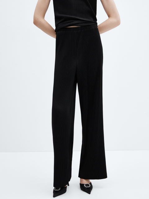 MANGO Women Plisse Trousers
