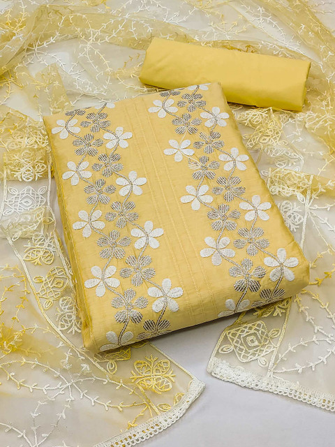 Peachmode Embroidered Unstitched Dress Material