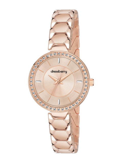 DressBerry Women Bracelet Style Straps Analogue Watch HOBDB-303-RG - Image 2