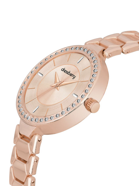 DressBerry Women Bracelet Style Straps Analogue Watch HOBDB-303-RG - Image 3