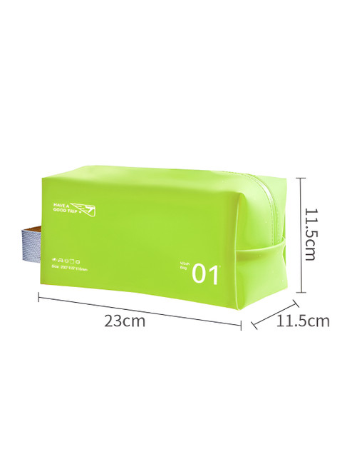 Aura Green & White Water Resistant Makeup Travel Accessory - Image 7