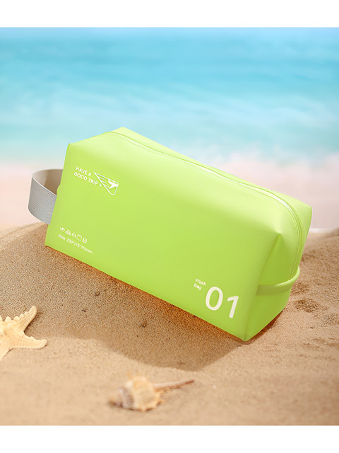 Aura Green & White Water Resistant Makeup Travel Accessory - Image 3