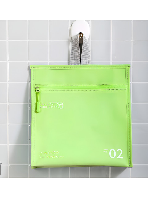 Aura Green Foldable Lunch bag with Handle - Image 5