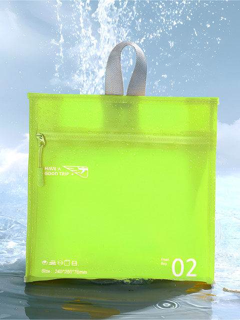 Aura Green Foldable Lunch bag with Handle - Image 2