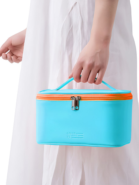 Aura Blue & Orange Water Resistant Makeup Travel Accessory - Image 5