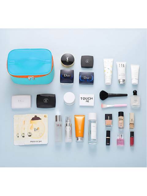 Aura Blue & Orange Water Resistant Makeup Travel Accessory - Image 3