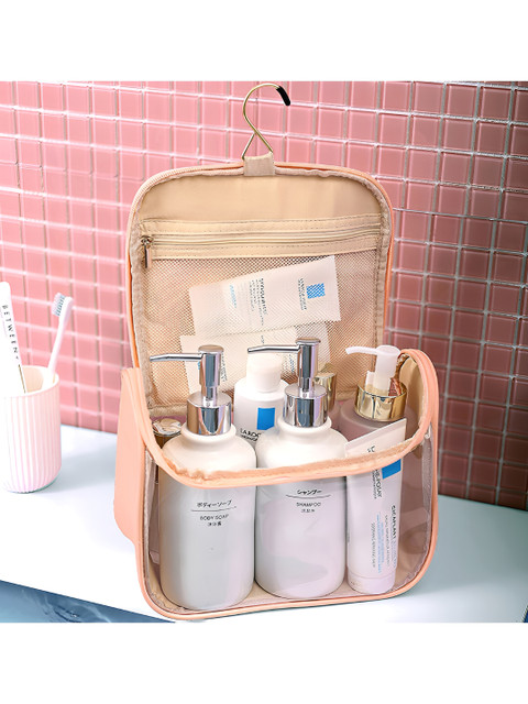 Aura Pink Multipurpose Travel Makeup Bag - Image 3