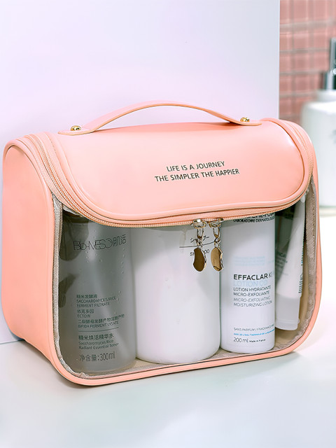 Aura Pink Multipurpose Travel Makeup Bag - Image 5