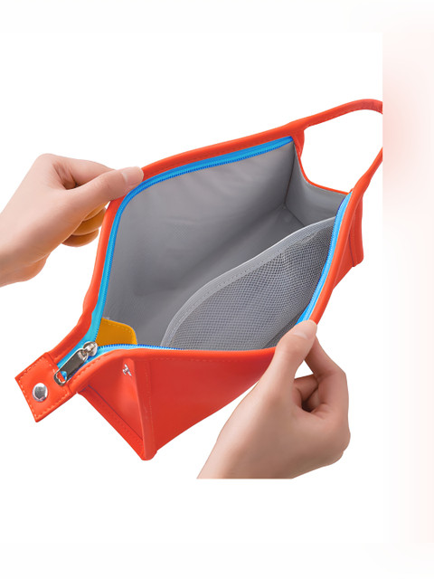 Aura Orange Multipurpose Travel Makeup Bag - Image 4