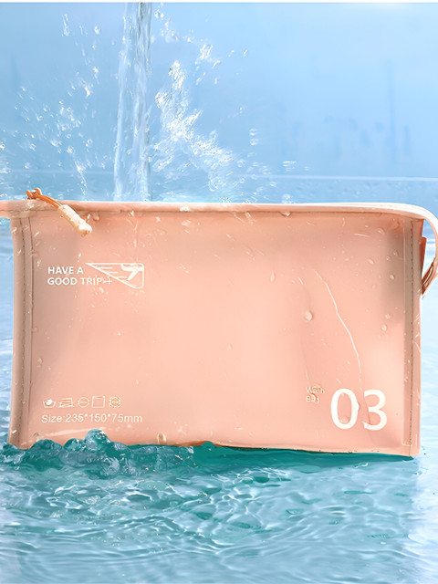 Aura Pink Zippered Makeup Storage Bag - Image 6