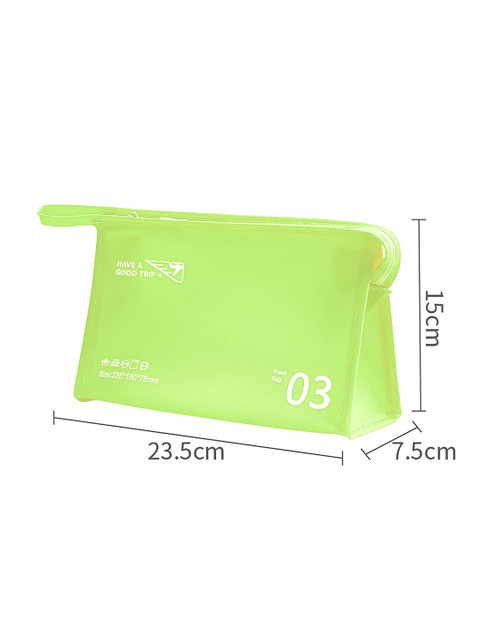 Aura Green Zippered Printed Makeup Storage Bag - Image 7