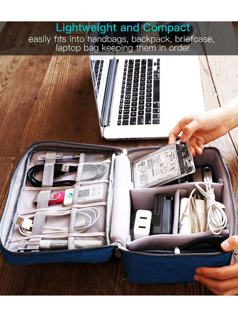 Aura Blue Electronics Accessories Travel Bag - Image 5