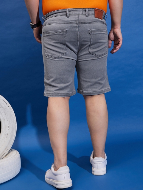 bigbanana Plus Size Men Mid Rise Denim Shorts - Image 4