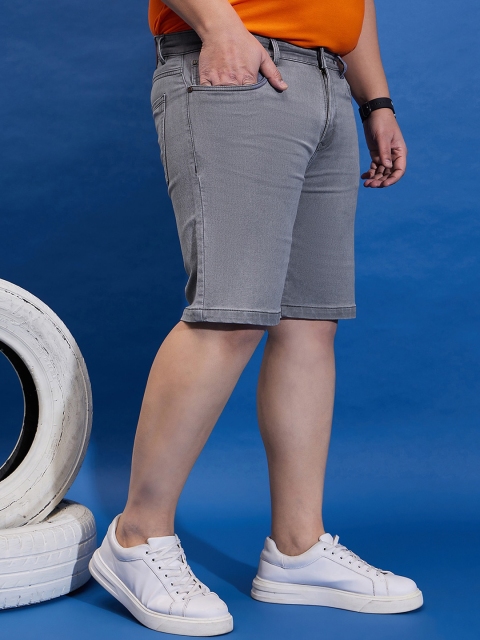 bigbanana Plus Size Men Mid Rise Denim Shorts - Image 2