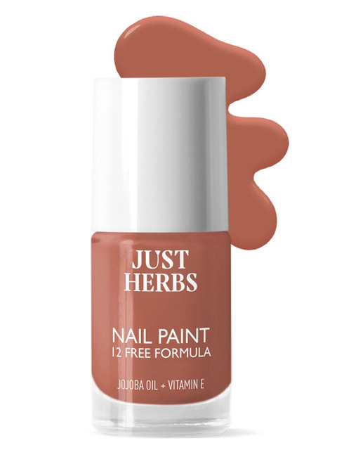 Just Herbs 12 Free Formula Long Lasting Nail Paint With Jojoba Oil -10ml-Sweet Gingerbread