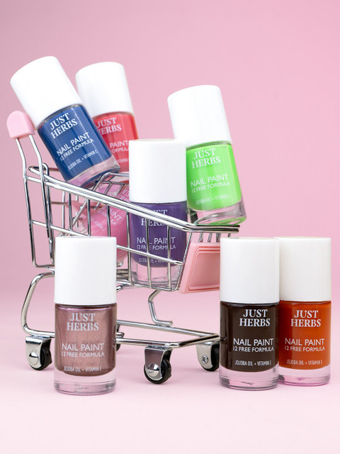 Just Herbs 12 Free Formula Long Lasting Nail Paint With Jojoba Oil -10ml-Sweet Gingerbread - Image 2