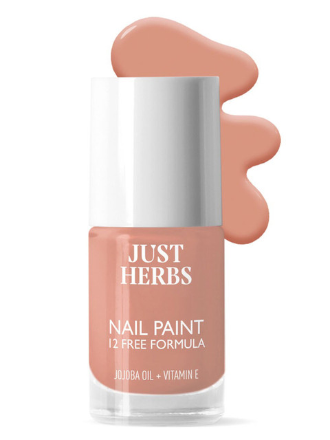 Just Herbs 12 Free Formula Nail Paint Enriched With Jojoba Oil- 11ml-Nude Elegance-16