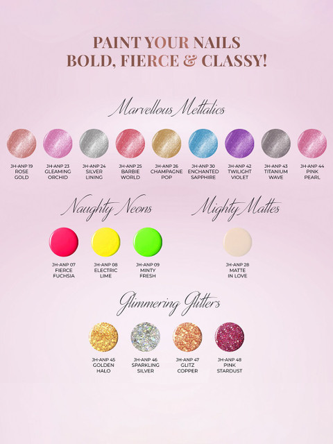 Just Herbs 12 Free Formula Nail Paint Enriched With Jojoba Oil- 11ml-Nude Elegance-16 - Image 4