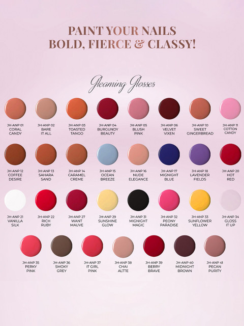 Just Herbs 12 Free Formula Long Lasting Nail Paint With Jojoba Oil -11ml-Midnight Magic 31 - Image 3